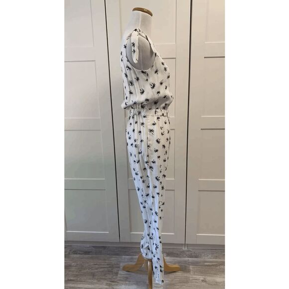 Madewell Summer Shoulder-Tie Palm Tree Vintage Style Jumpsuit Romper XS - Picture 2 of 5